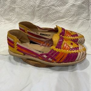 NEW Huarache Rainbow Colorful women’s shoes leather sz 8 women